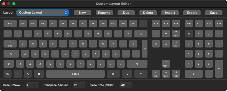 Hidden MIDI Keyboard - Editor